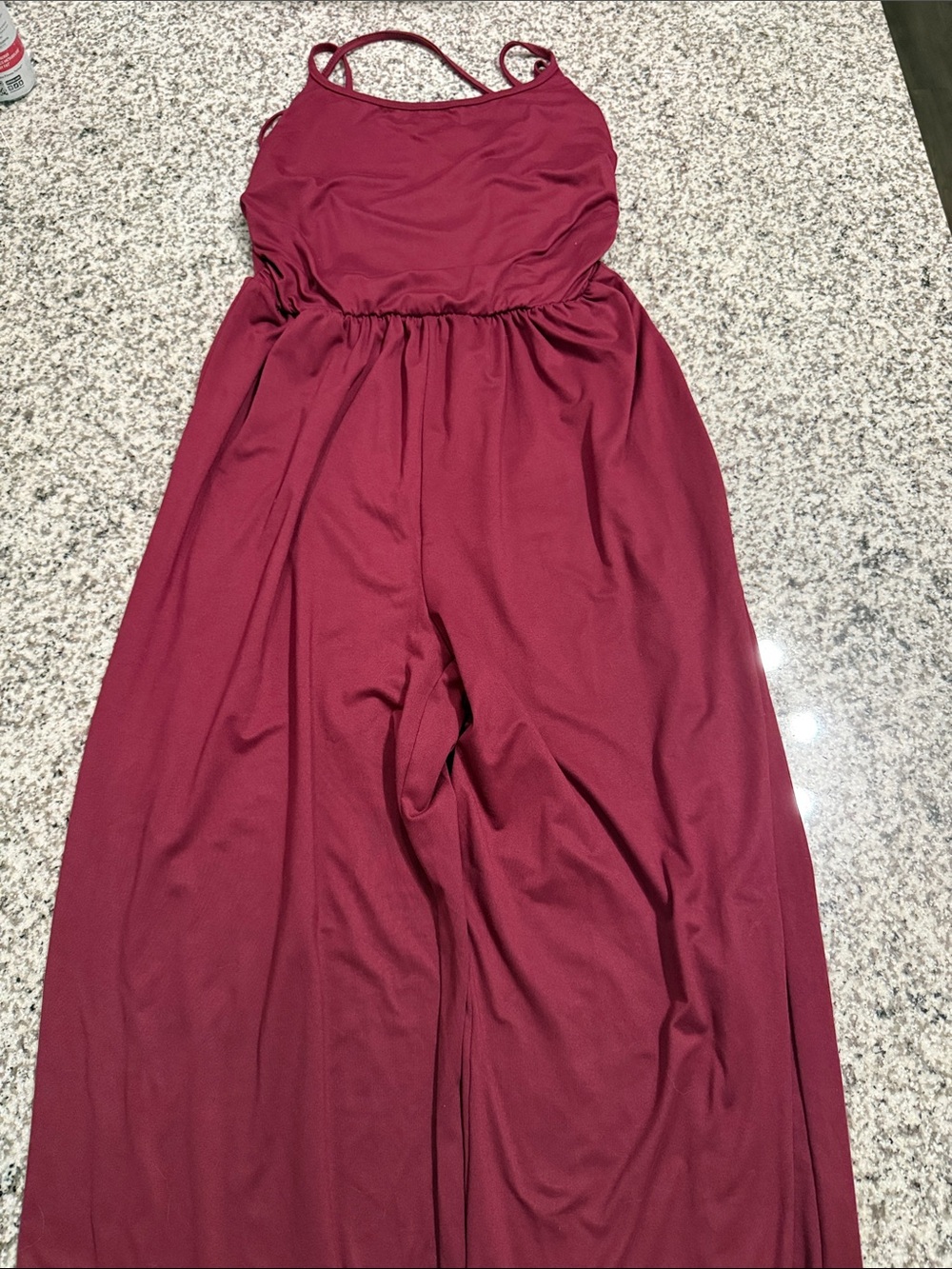 Women’s Burgundy Wide-Leg Jumpsuit